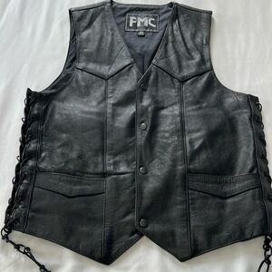 Leather Motorcycle Vest